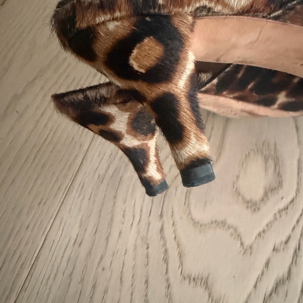 Loeffler Randall Leopard Print Women's Mules - Picture 6 of 6